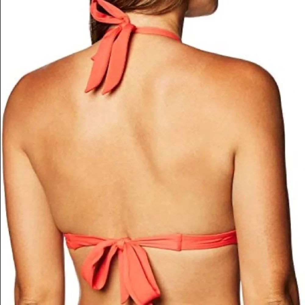 prAna Women's Lahari Halter Swim Top, Carmine Pink Prana Halter Bikini Triangle